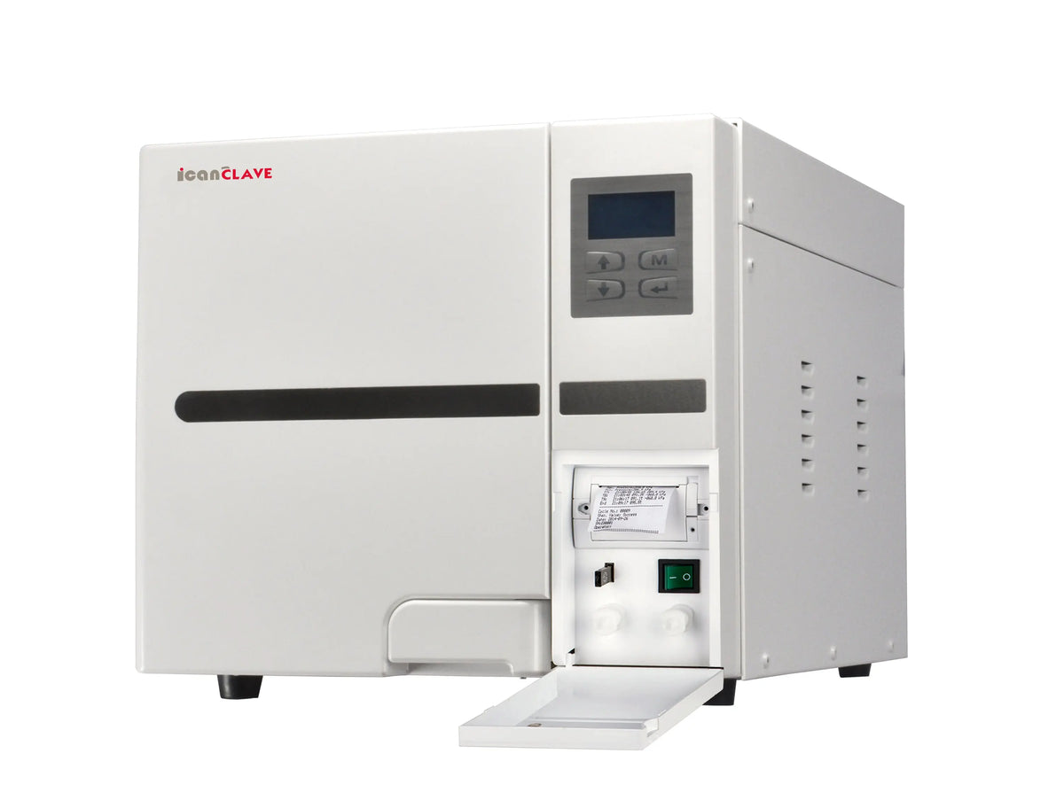 29 Liter Class B white autoclave with USB and integrated printer