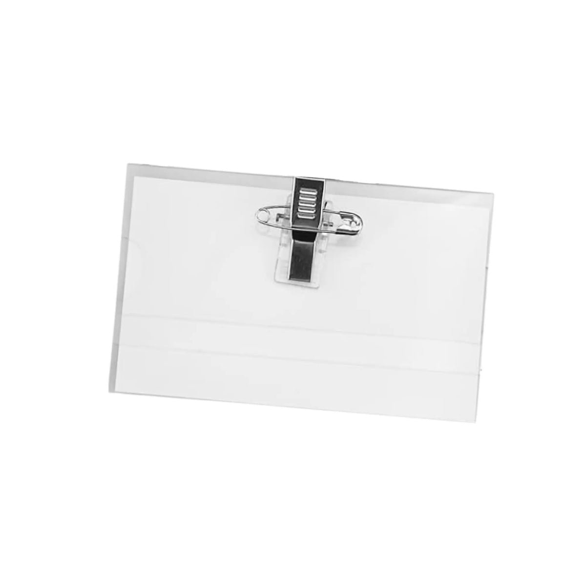 Name badge - 9 x 5.6 cm - Transparent plastic - My Podologie My Podologie 