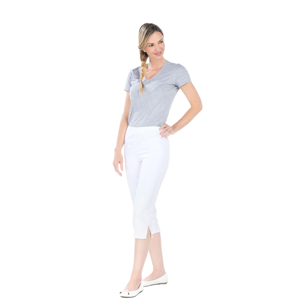 Bahamas - Cropped pants - Women - Elastic waistband - without pocket 