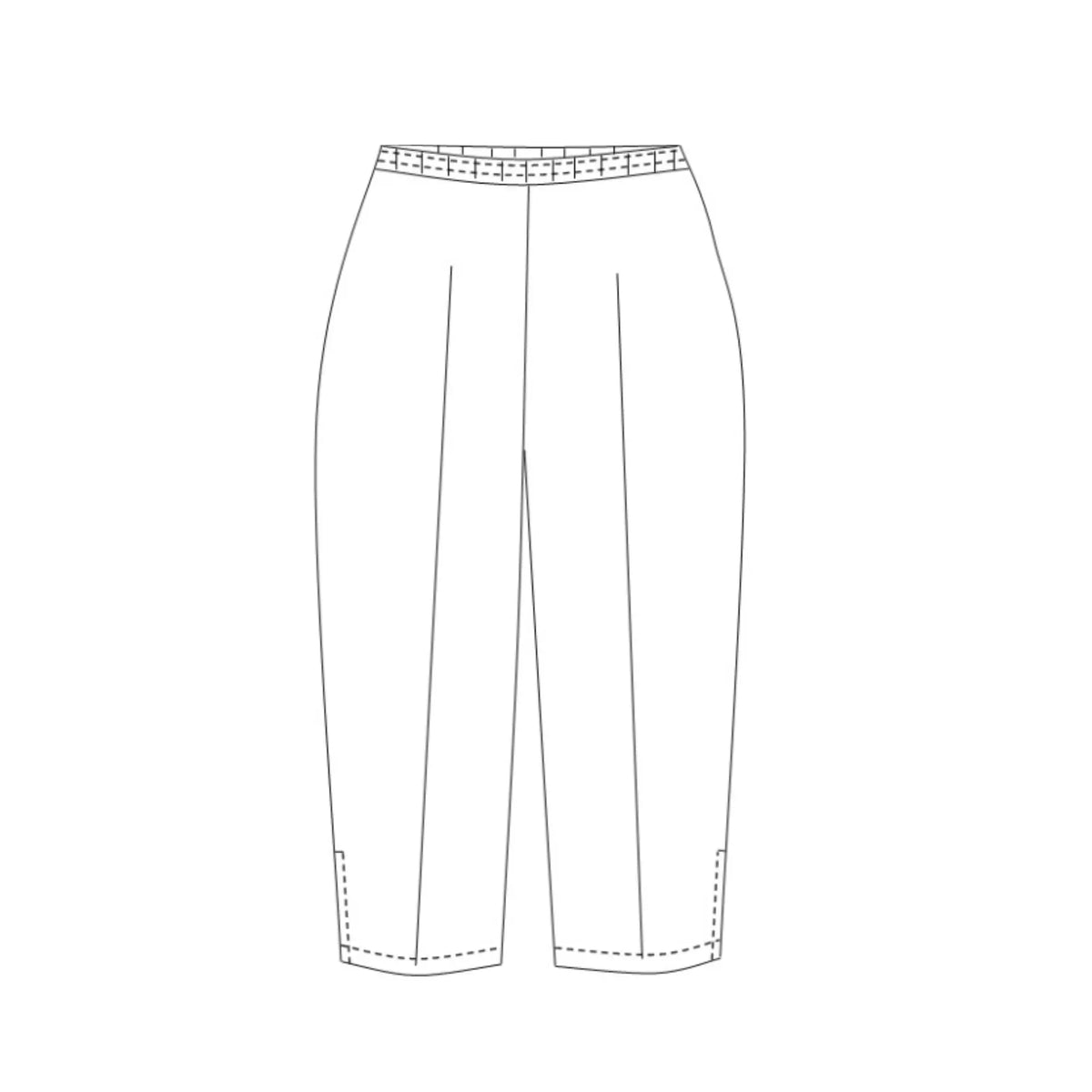 Bahamas - Cropped pants - Women - Elastic waistband - without pocket 