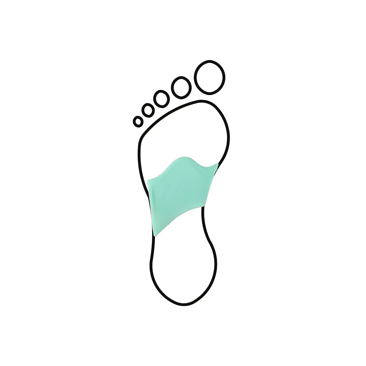 Capitale Retro Bar - Latex foam - Light relief on the metatarsal heads - Shore 25-35 - Green - My Podologie