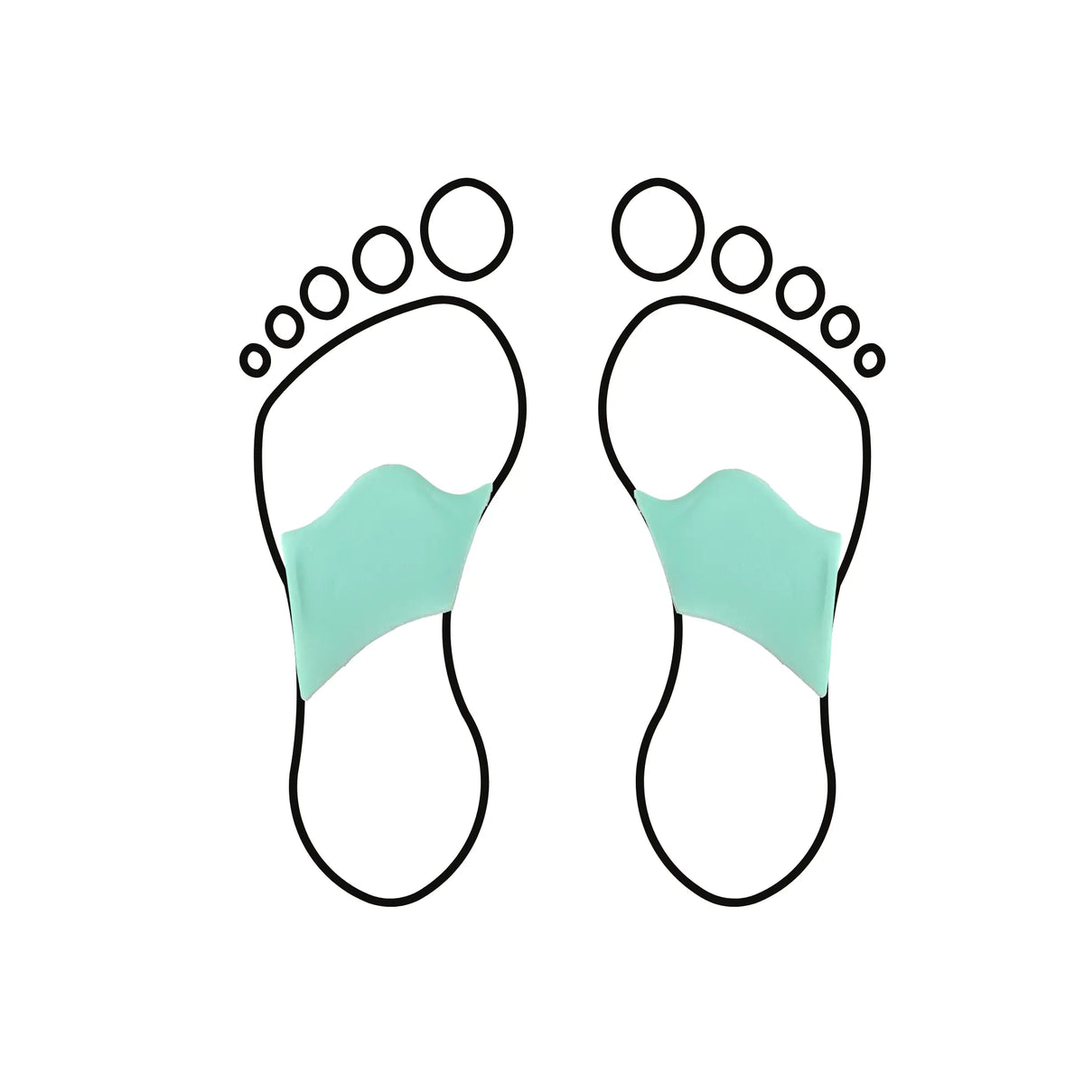 Capitale Retro Bar - Latex foam - Light relief on the metatarsal heads - Shore 25-35 - Green - My Podologie