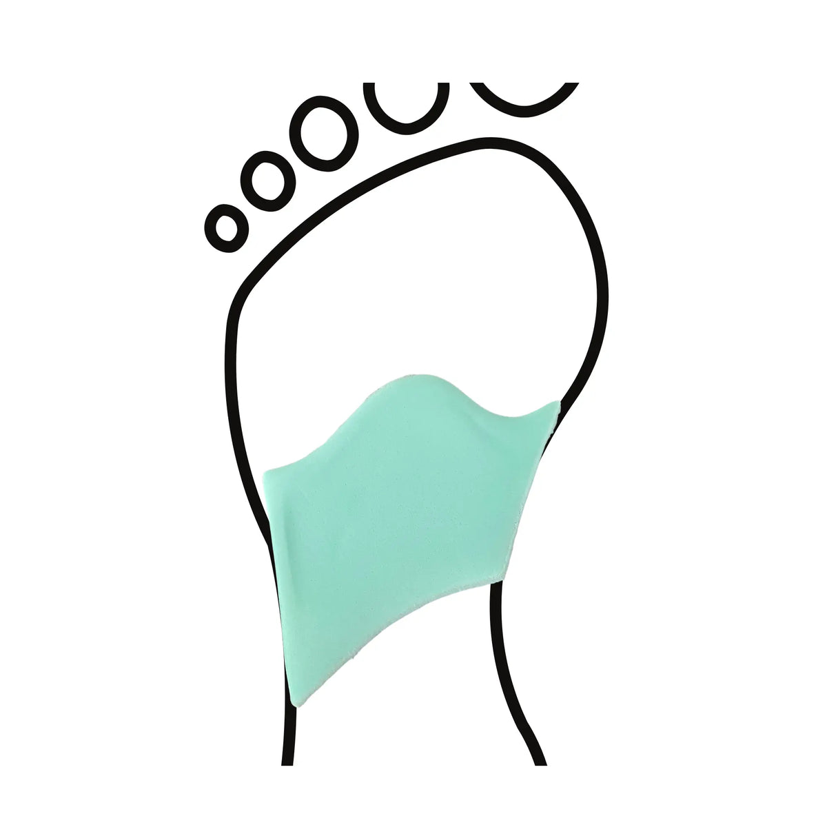 Capitale Retro Bar - Latex foam - Light relief on the metatarsal heads - Shore 25-35 - Green - My Podologie