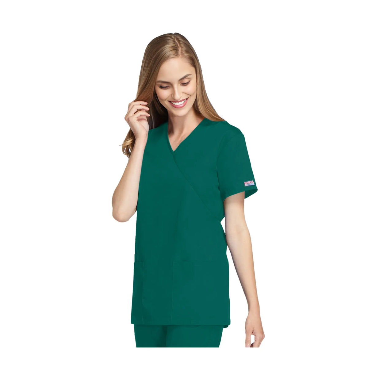 Bayonne - Medical Tunic - Wrap Effect - Short Sleeve - Women - 72 cm - Cherokee Cherokee Authentic Workwear 