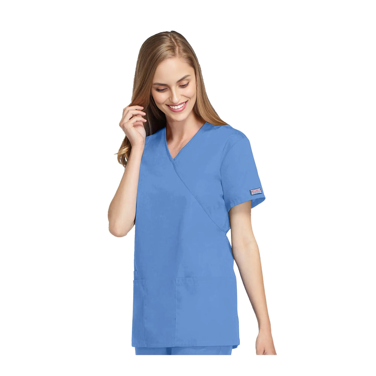 Bayonne - Medical Tunic - Wrap Effect - Short Sleeve - Women - 72 cm - Cherokee Cherokee Authentic Workwear 