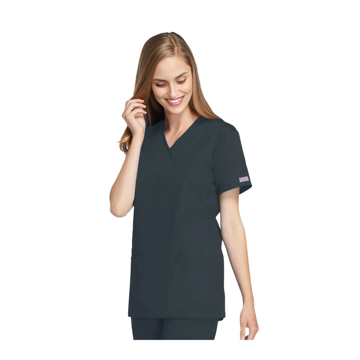 Bayonne - Medical Tunic - Wrap Effect - Short Sleeve - Women - 72 cm - Cherokee Cherokee Authentic Workwear 