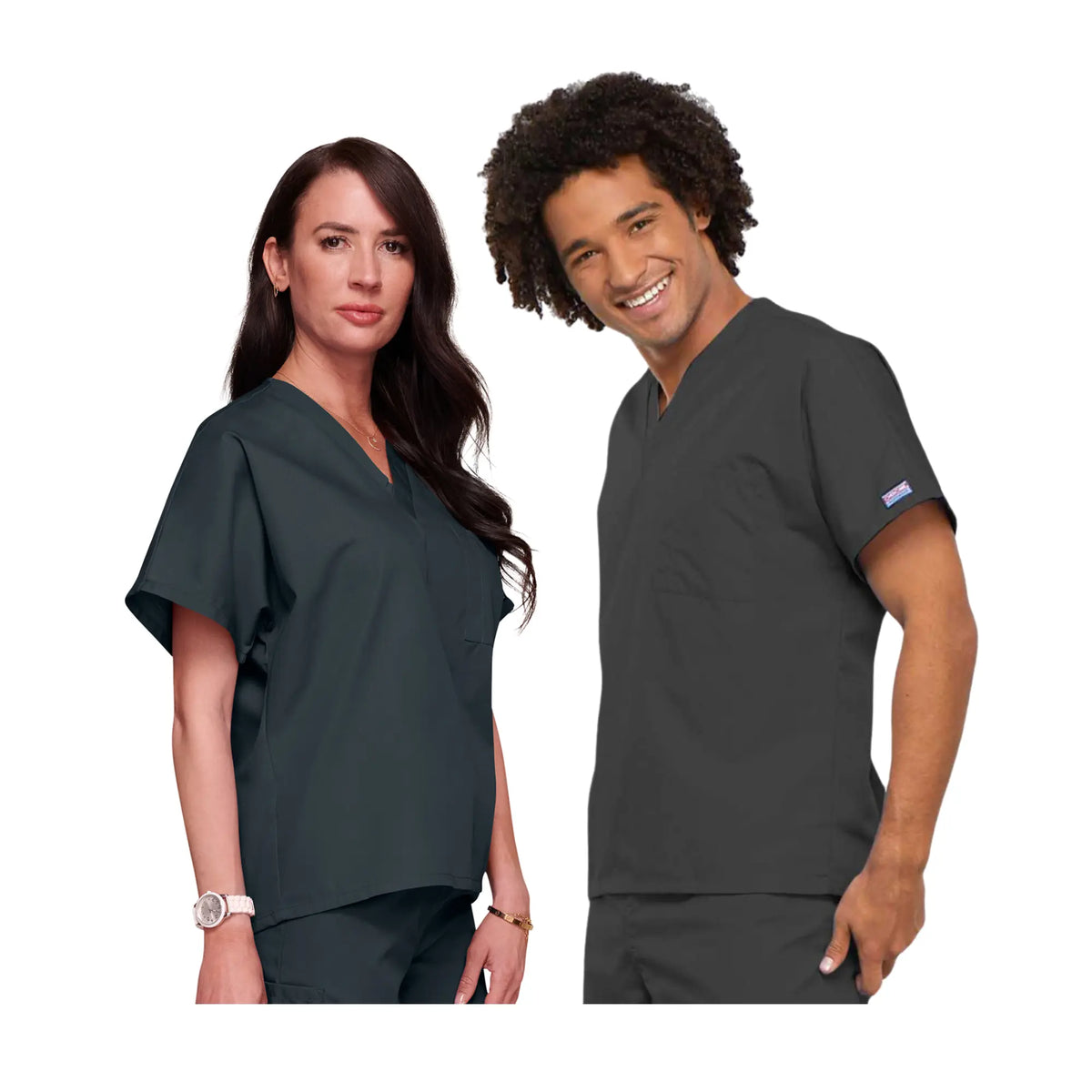 Biarritz - Medical Tunic - V Neck - Unisex - Cherokee Cherokee Authentic Workwear  Anthracite-3XL