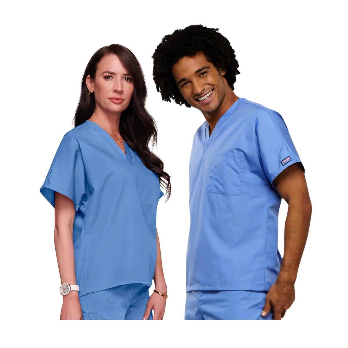 Biarritz - Medical Tunic - V-Neck - Unisex - Cherokee Cherokee Authentic Workwear  Sky Blue-3XL