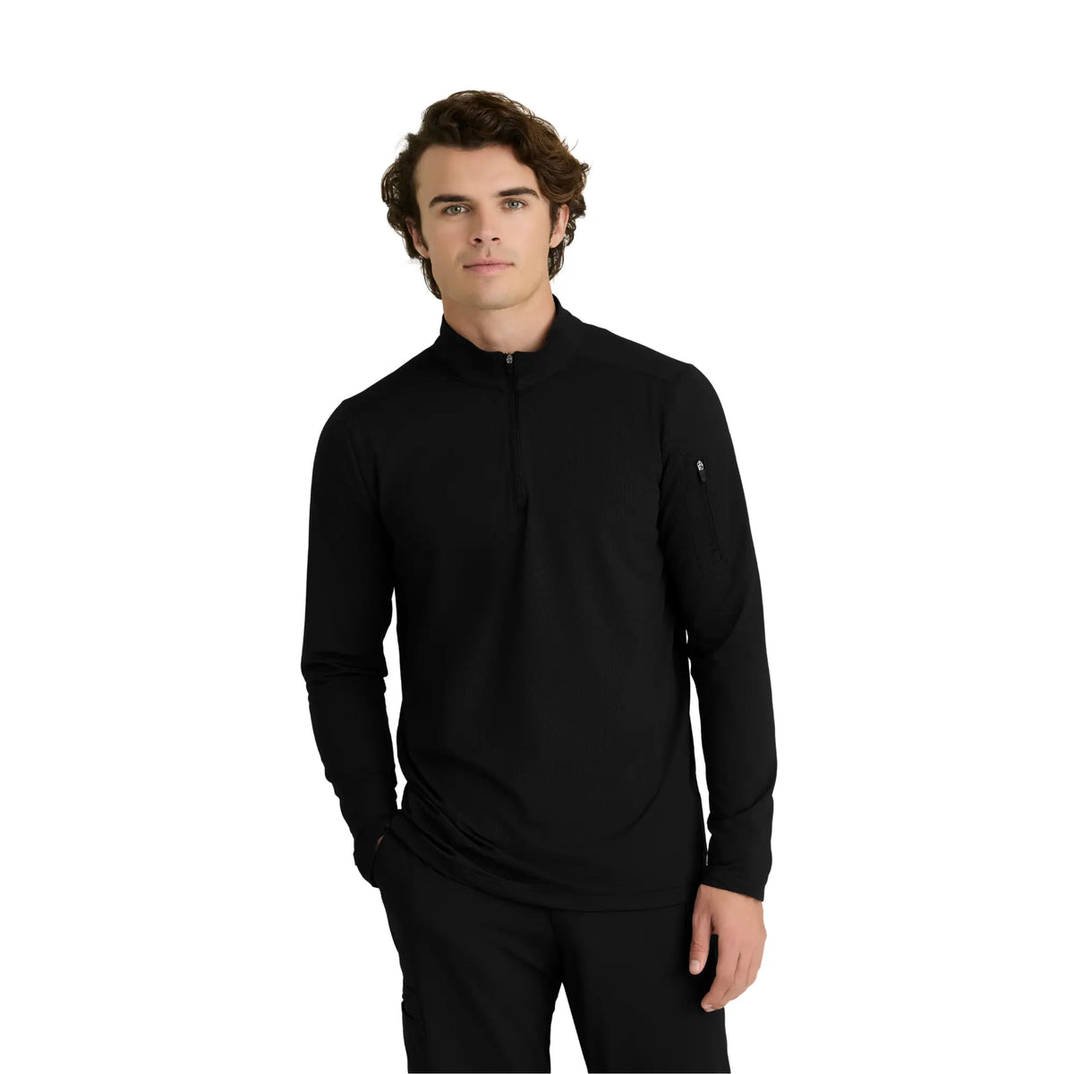 Bloom - Long-sleeved tunic - Stand-up collar - Men - Skechers Slip’ins SKECHERS SLIP-INS KNITS  Black / XL