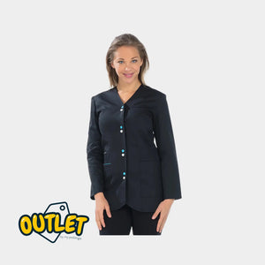 Women's blouse - Size M - My Blouse // End of series My Podologie  Maelys - black/white/turquoise twill