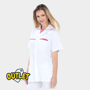 Women's blouse - Size S - My Blouse // End of series My Podologie  Cyrille - white/fuchsia