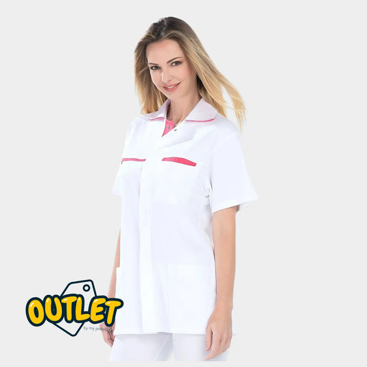 Women's blouse - Size S - My Blouse // End of series My Podologie  Cyrille - white/fuchsia