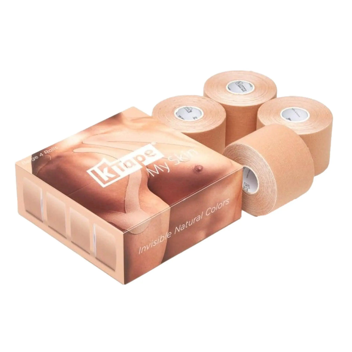 Caja de 4 rollos de cinta adhesiva elástica - 5cm x 5m - 5 colores - K-Tape