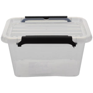 Caja de almacenamiento de plástico transparente con tapa - 3 tamaños