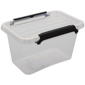 Caja de almacenamiento de plástico transparente con tapa - 3 tamaños