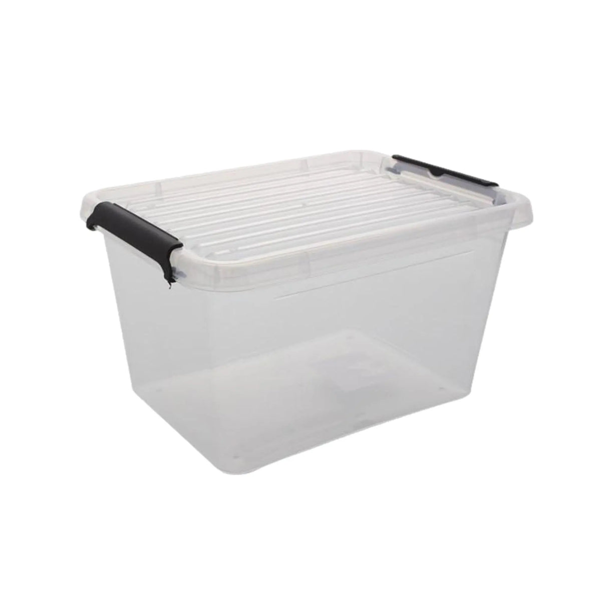 Caja de almacenamiento de plástico transparente con tapa - 3 tamaños
