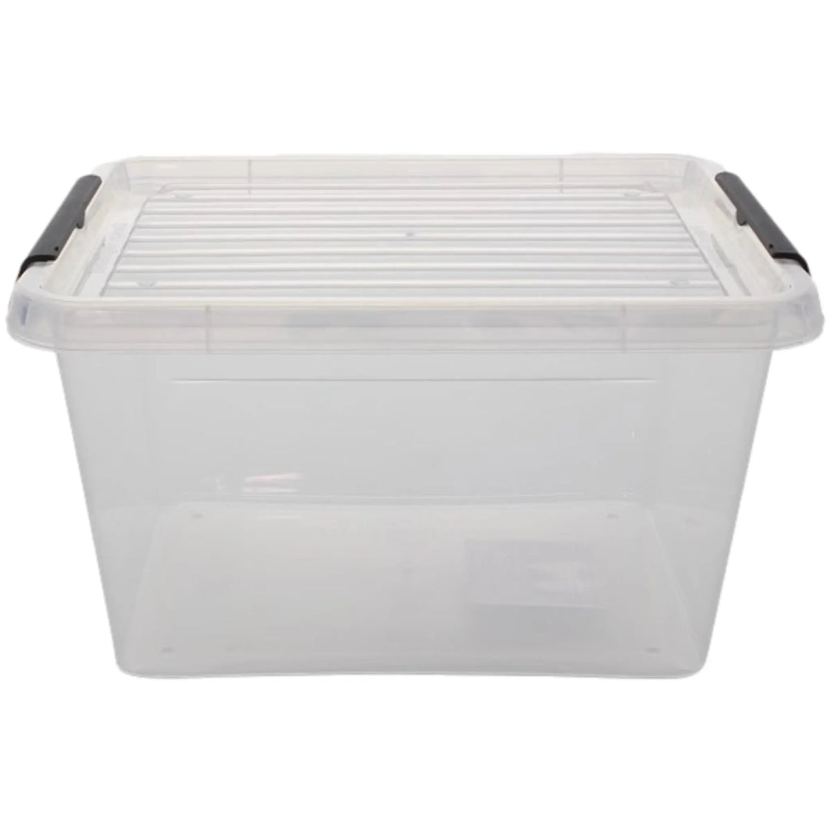 Caja de almacenamiento de plástico transparente con tapa - 3 tamaños
