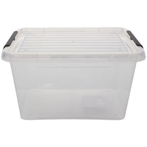 Caja de almacenamiento de plástico transparente con tapa - 3 tamaños