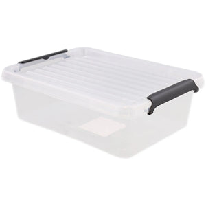 Caja de almacenamiento de plástico transparente con tapa - 3 tamaños