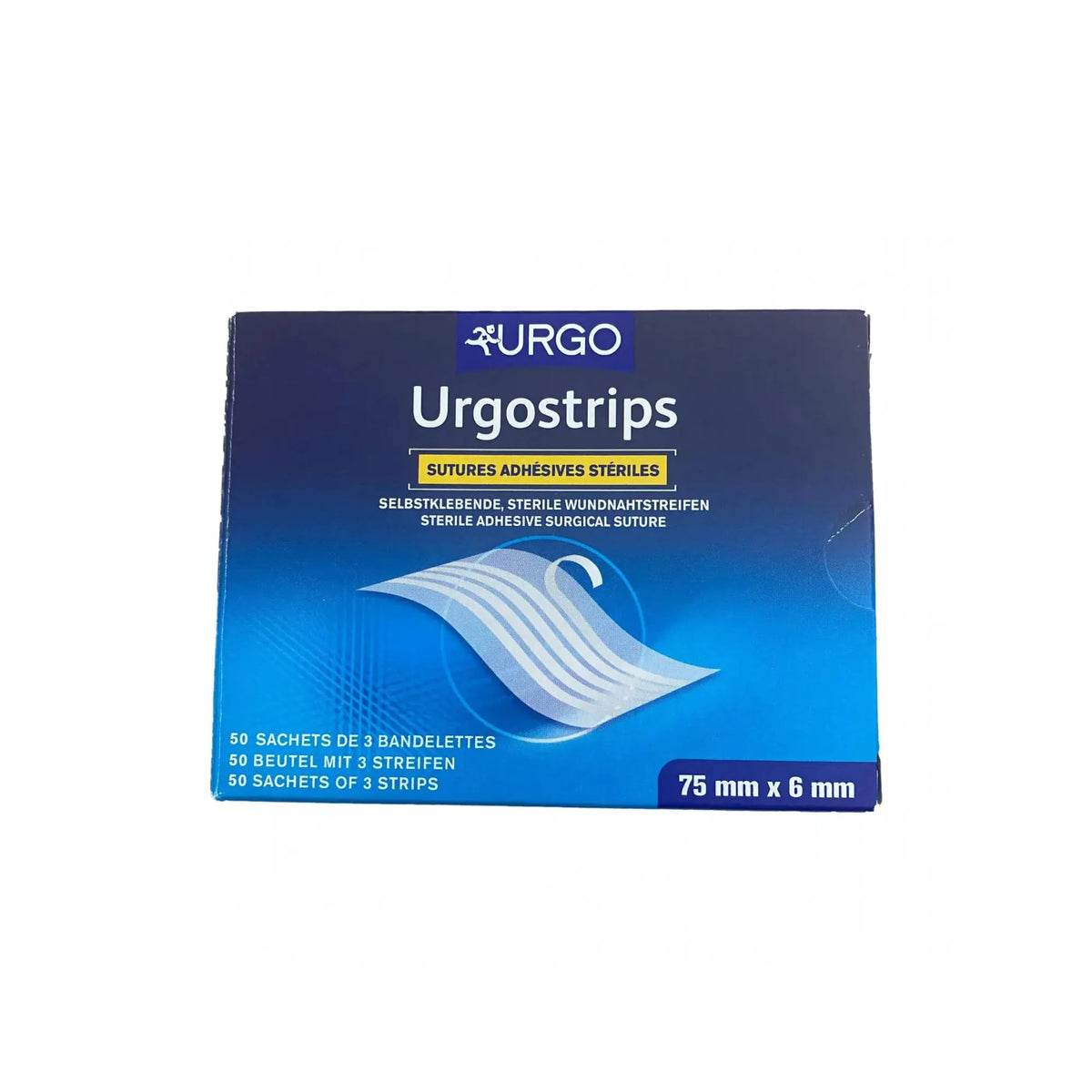 Box of 50 sachets of sterile adhesive surgical sutures - UrgoStrips - Urgo - My Podologie