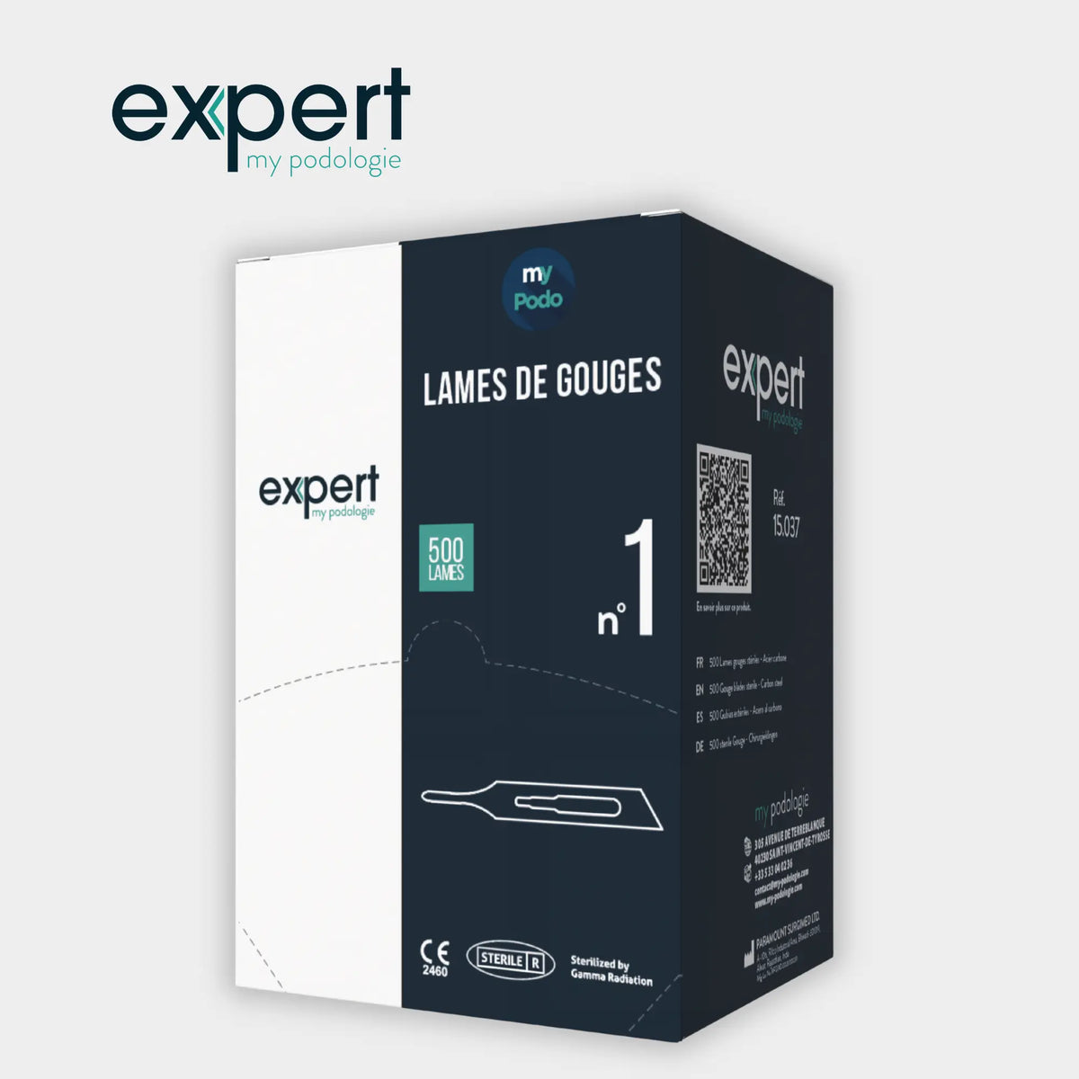 Box of 500 gouge blades N°1 - Expert by My Podologie Expert 