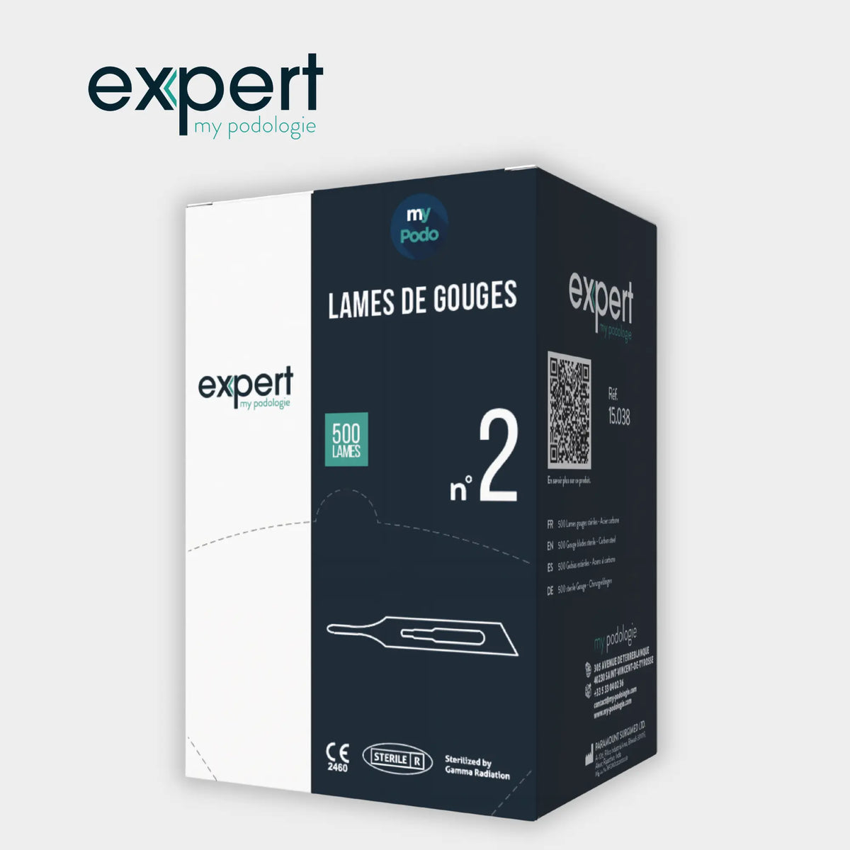 Box of 500 gouge blades No. 2 - Expert - My Podologie Expert 