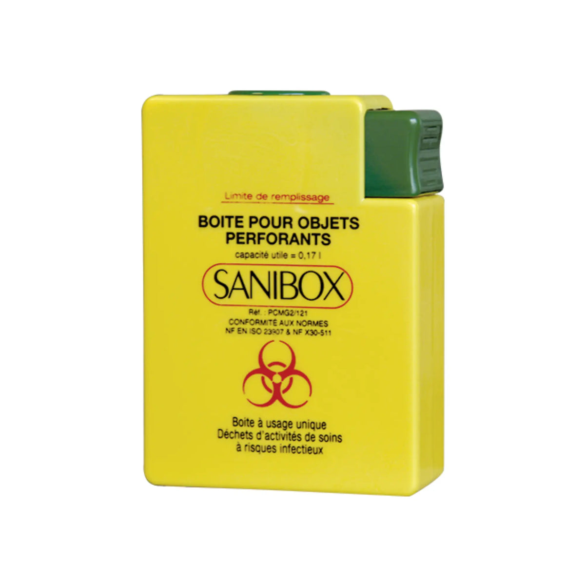 Boite poubelle récupération de lames 0,17L - Idéal pour soins à domicile My Podologie 