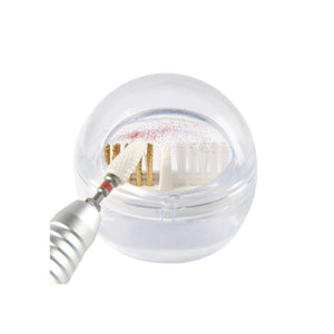 Brush for cleaning strawberries in dust ball - removable cover