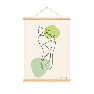 Wooden magnetic photo frame - several models My Podologie 