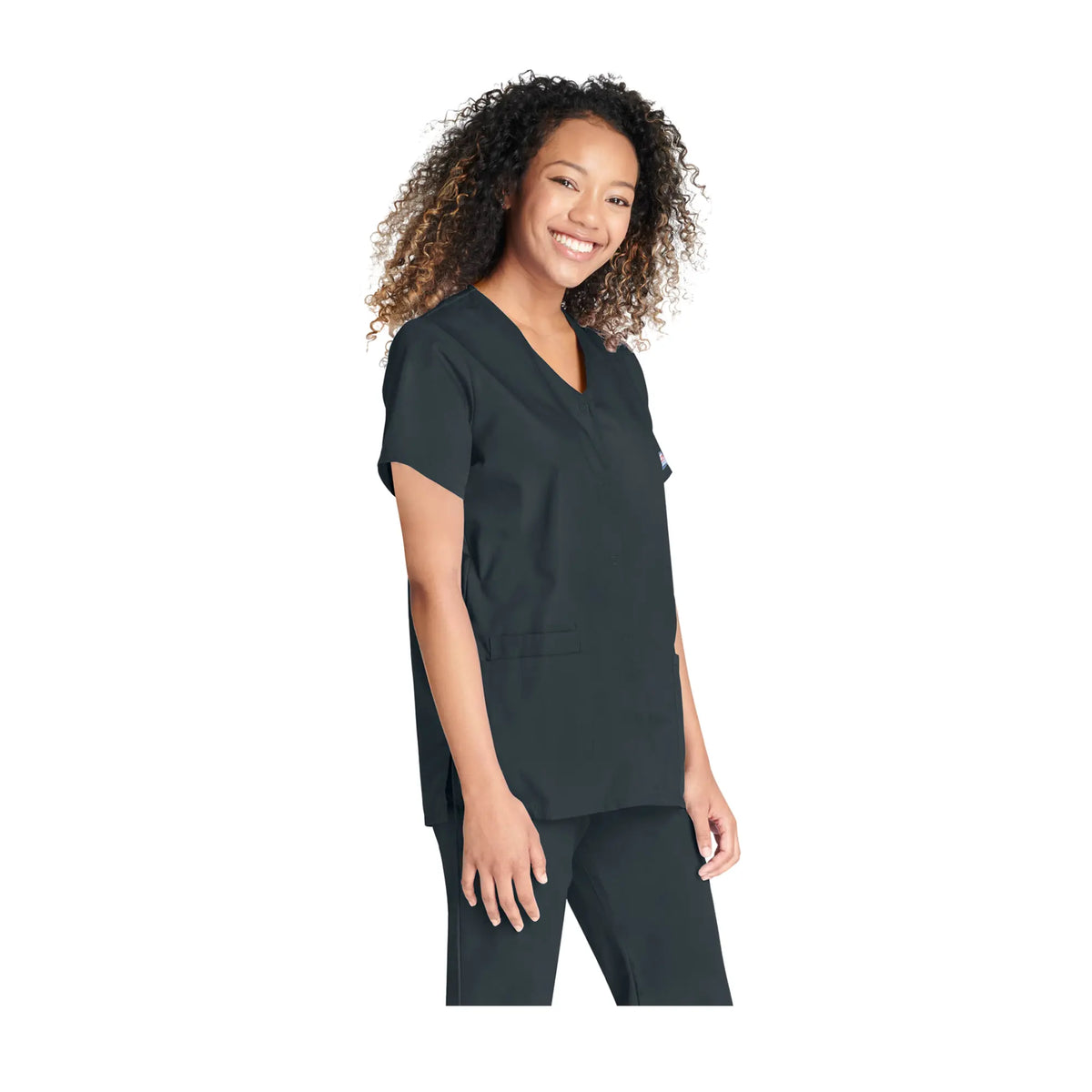 Calais - V-neck snap button tunic - Women - Cherokee Cherokee Authentic Workwear 
