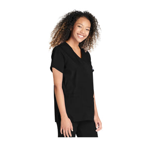 Calais - V-neck snap button tunic - Women - Cherokee Cherokee Authentic Workwear 