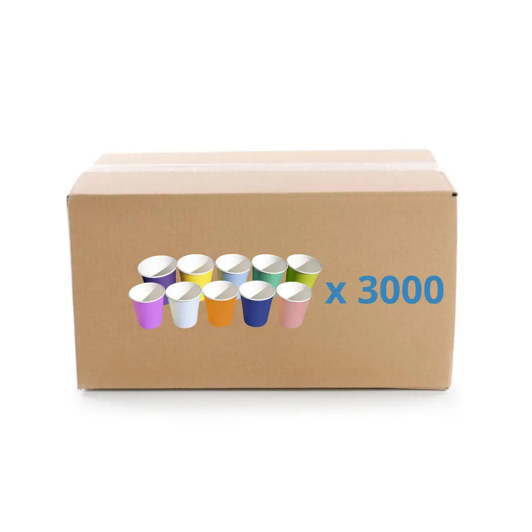Box of 3000 20 cl paper cups - 10 colors to choose from - Medi Stock MEDI STOCK  Peach