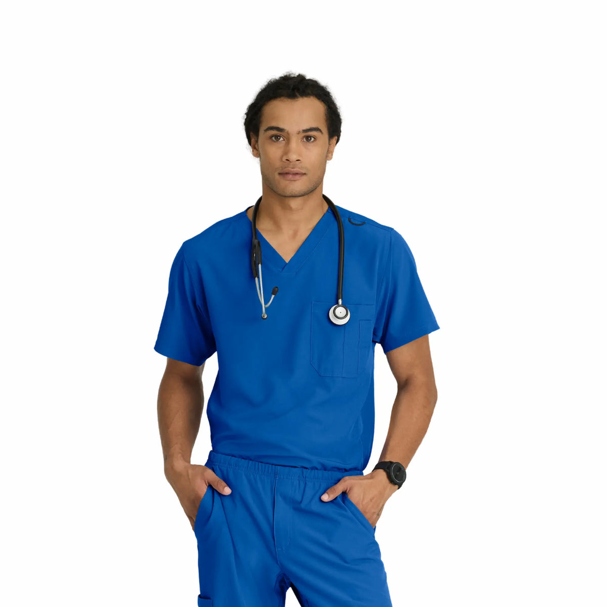Casablanca - V-neck tunic - wide cut - Men - Skechers SKECHERS  Royal Blue / XL