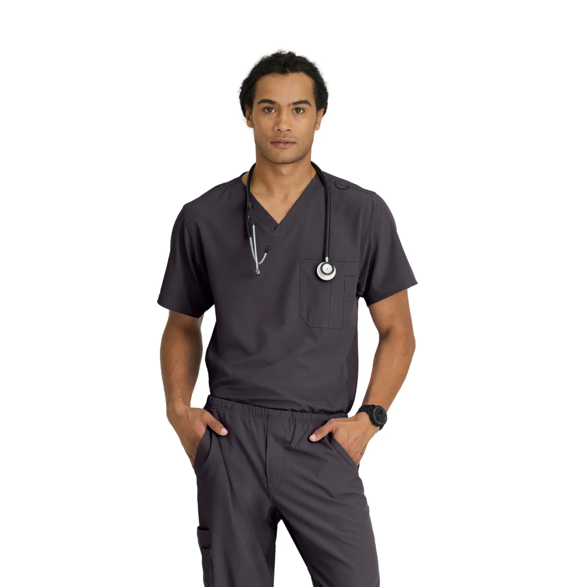Casablanca - V-neck tunic - wide cut - Men - Skechers SKECHERS  Anthracite Gray / XL
