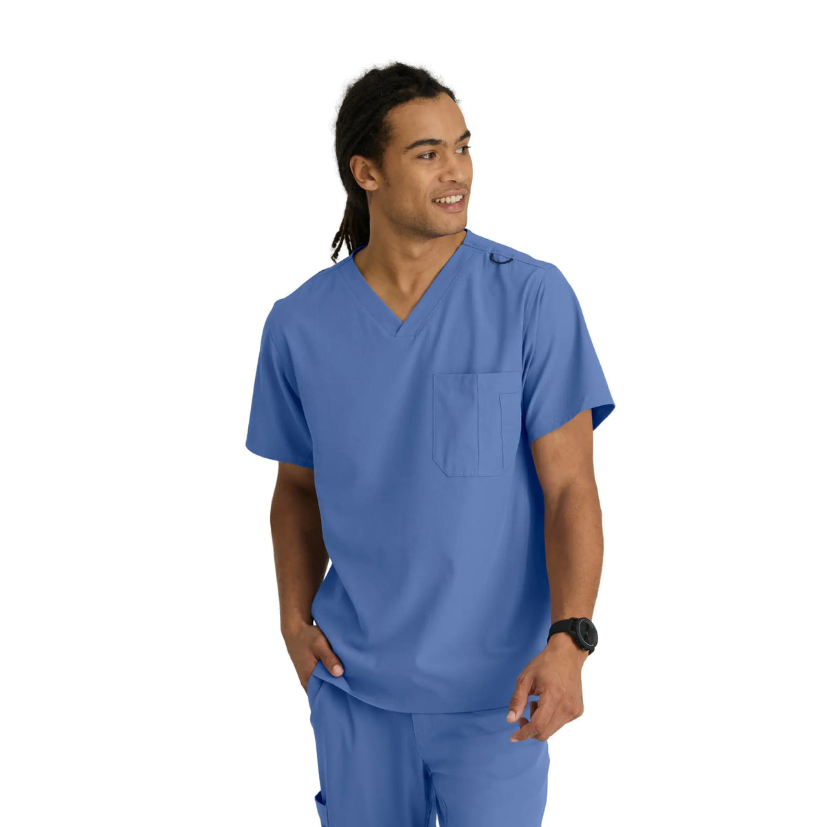 Casablanca - V-neck tunic - wide cut - Men - Skechers SKECHERS  Sky Blue / XL