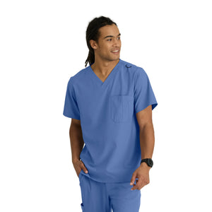Casablanca - V-neck tunic - wide cut - Men - Skechers SKECHERS  Sky Blue / XL