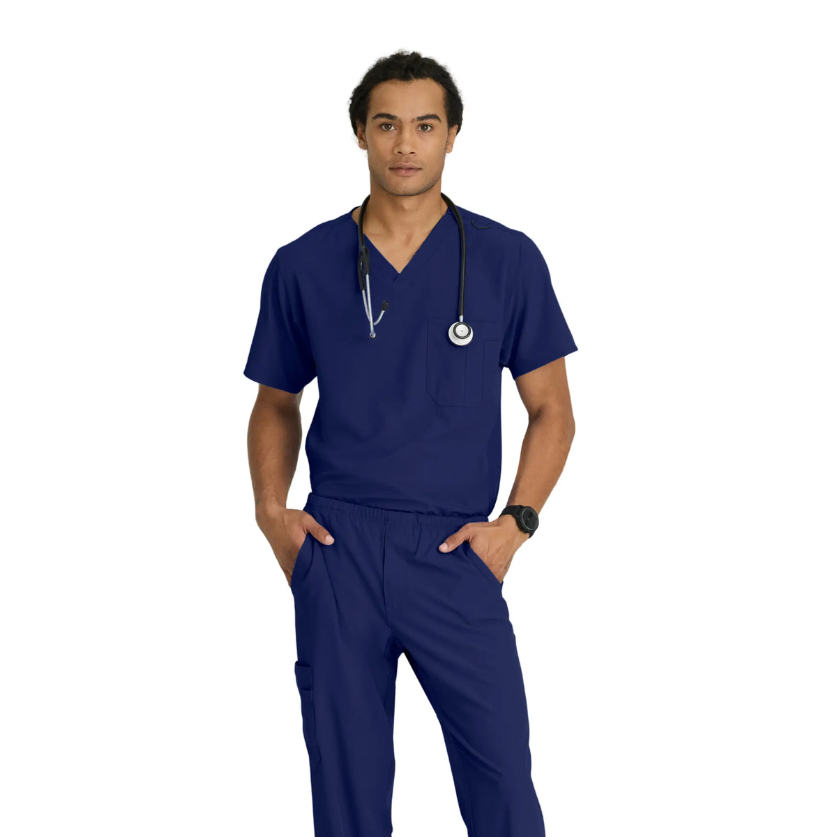 Casablanca - V-neck tunic - wide cut - Men - Skechers SKECHERS  Navy Blue / XL