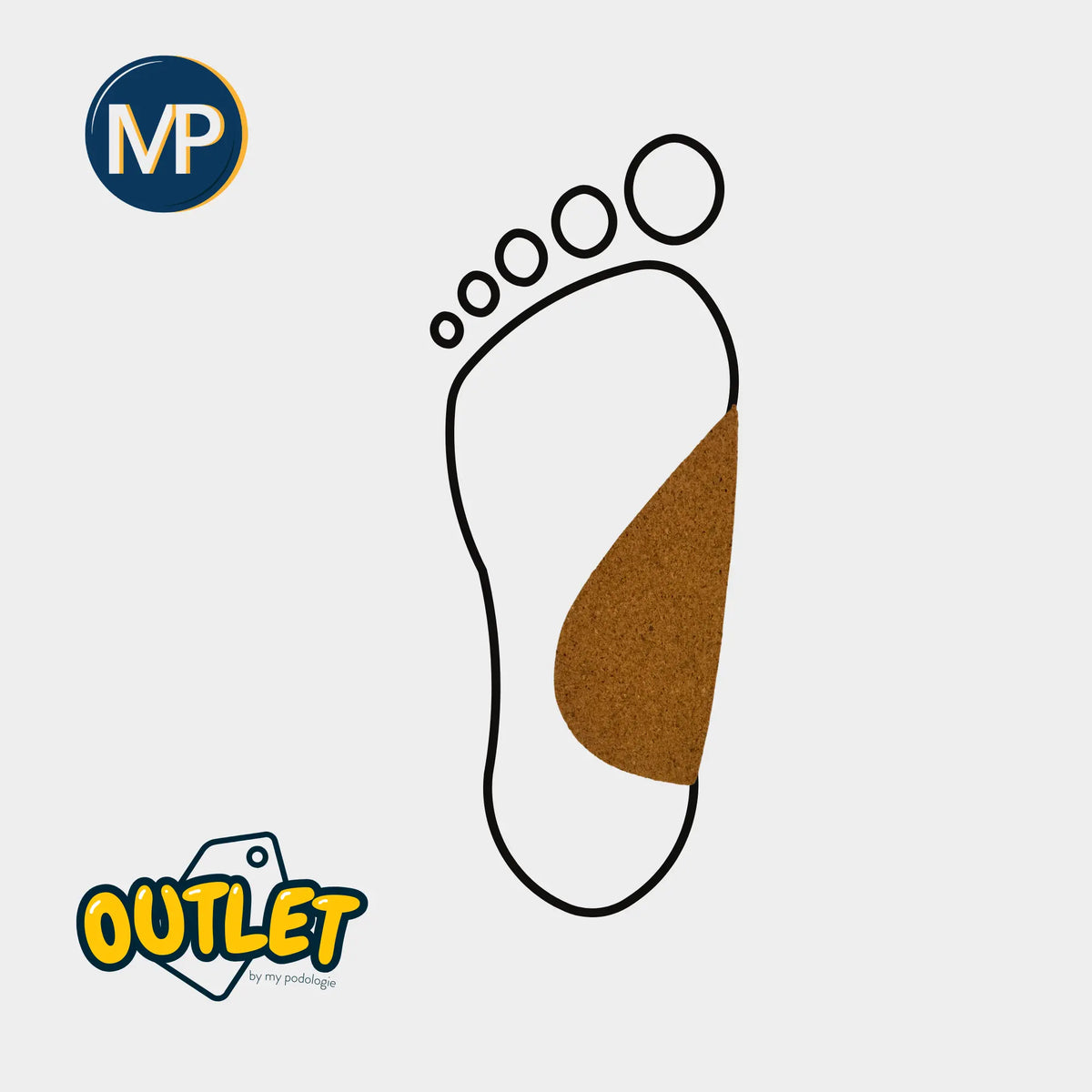 Posterior Pronator Wedge - Cork Latex - size 5/7 // End of series My Podologie 