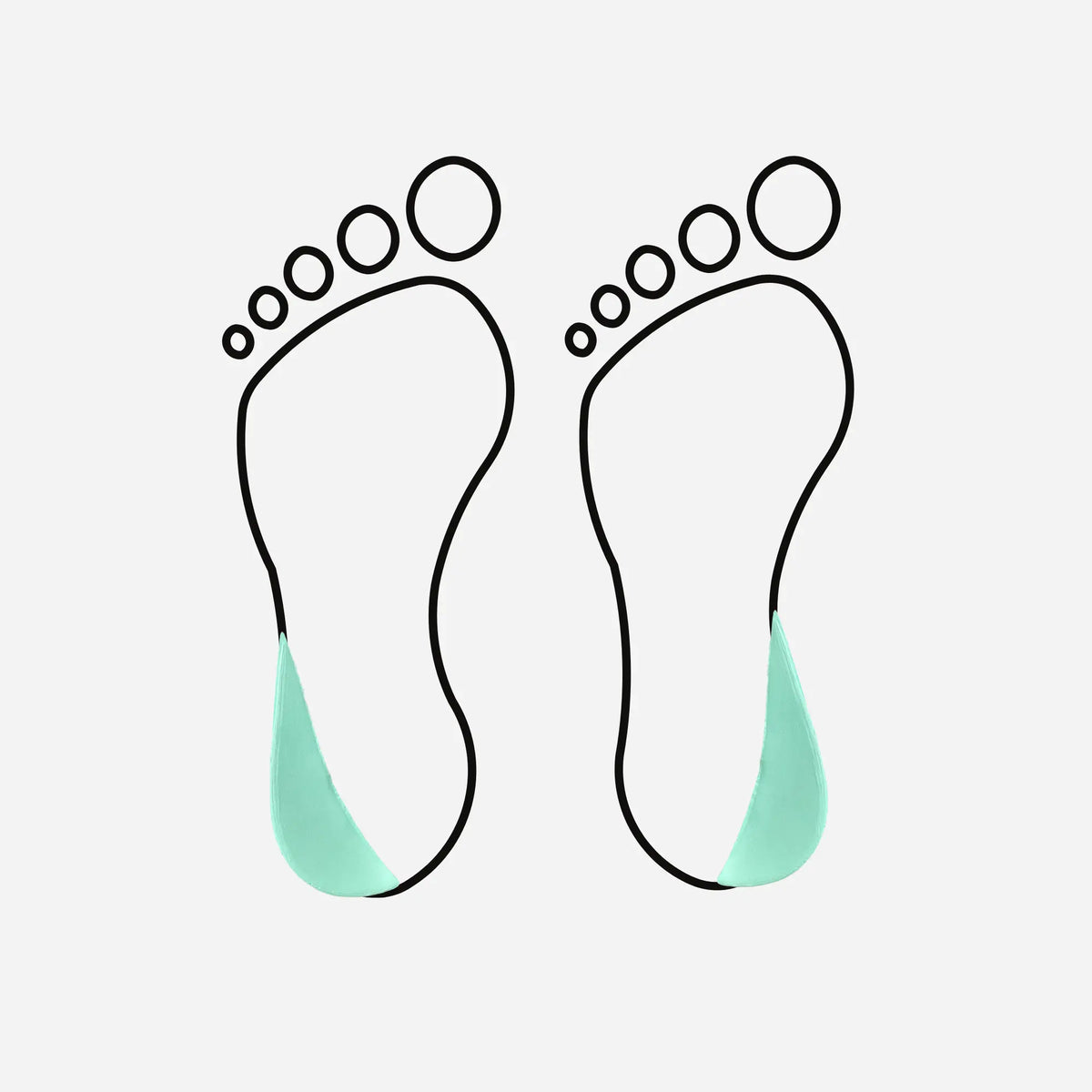 Varus wedge - bilateral rubber valgus - shore 30-35 - 5 mm - Green