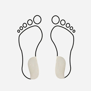 Wide supinator stabilizing wedge - 10 mm - rubber - shore 35-40 - 5 pairs - Beige