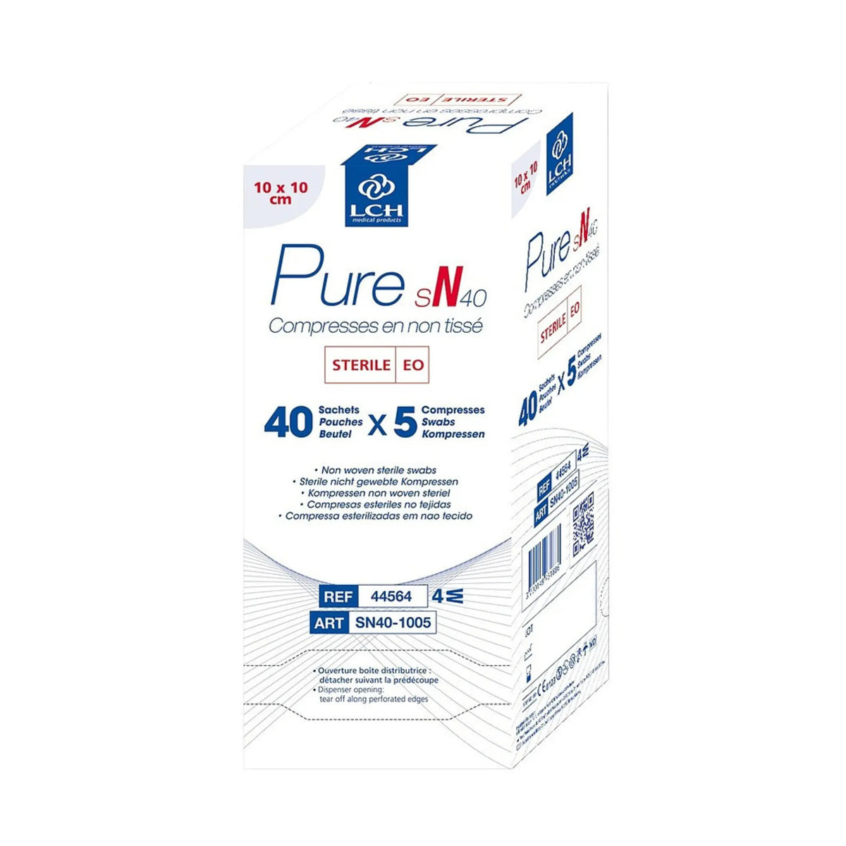 Compresa estéril no tejida - Paquete de 5 compresas - 40g/m2 - LCH