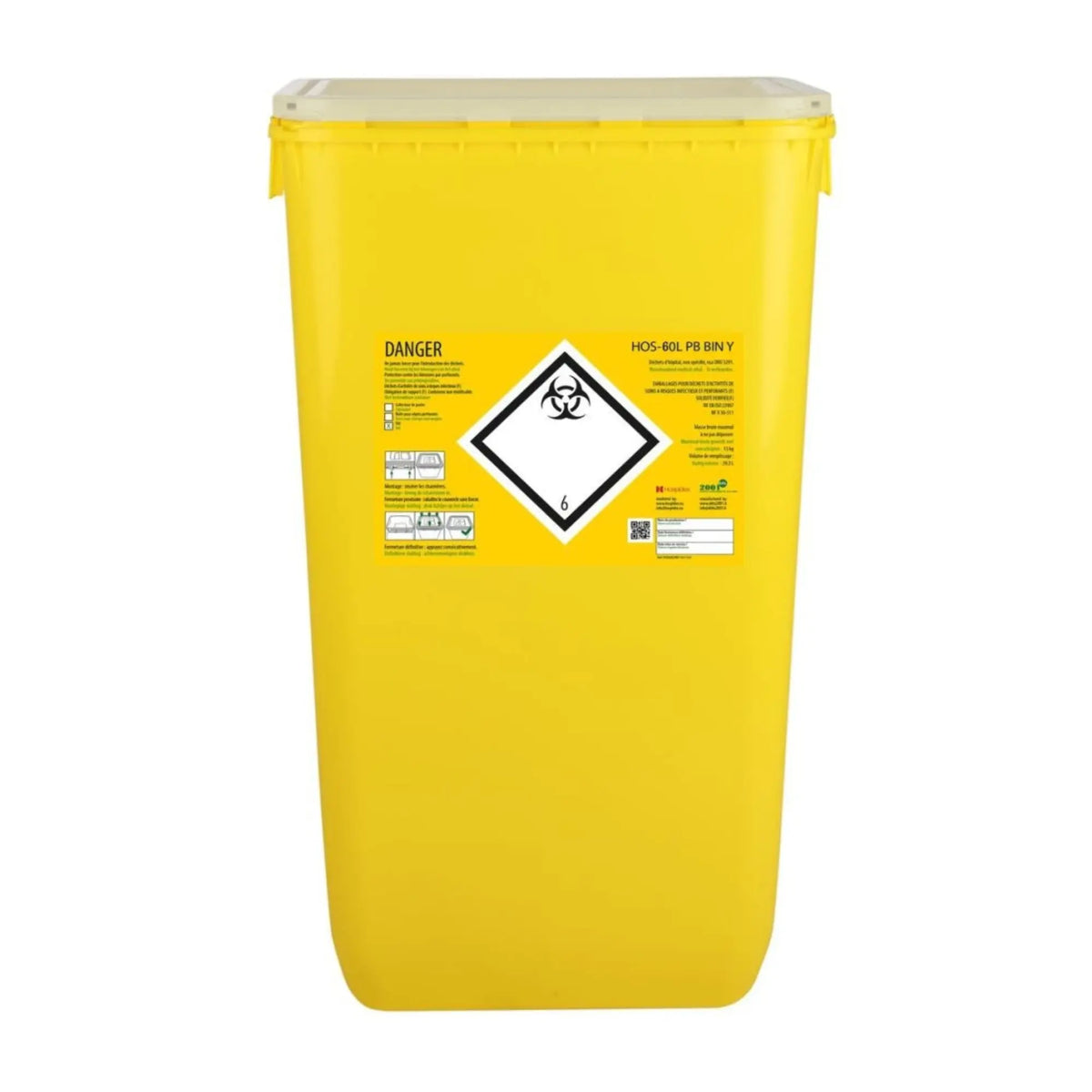 Container Rectangular plastic drum - Clinisafe Hospidex 