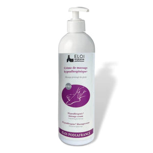 Neutral hypoallergenic moisturizing massage cream - 500 ml - Eliderma - My Podologie