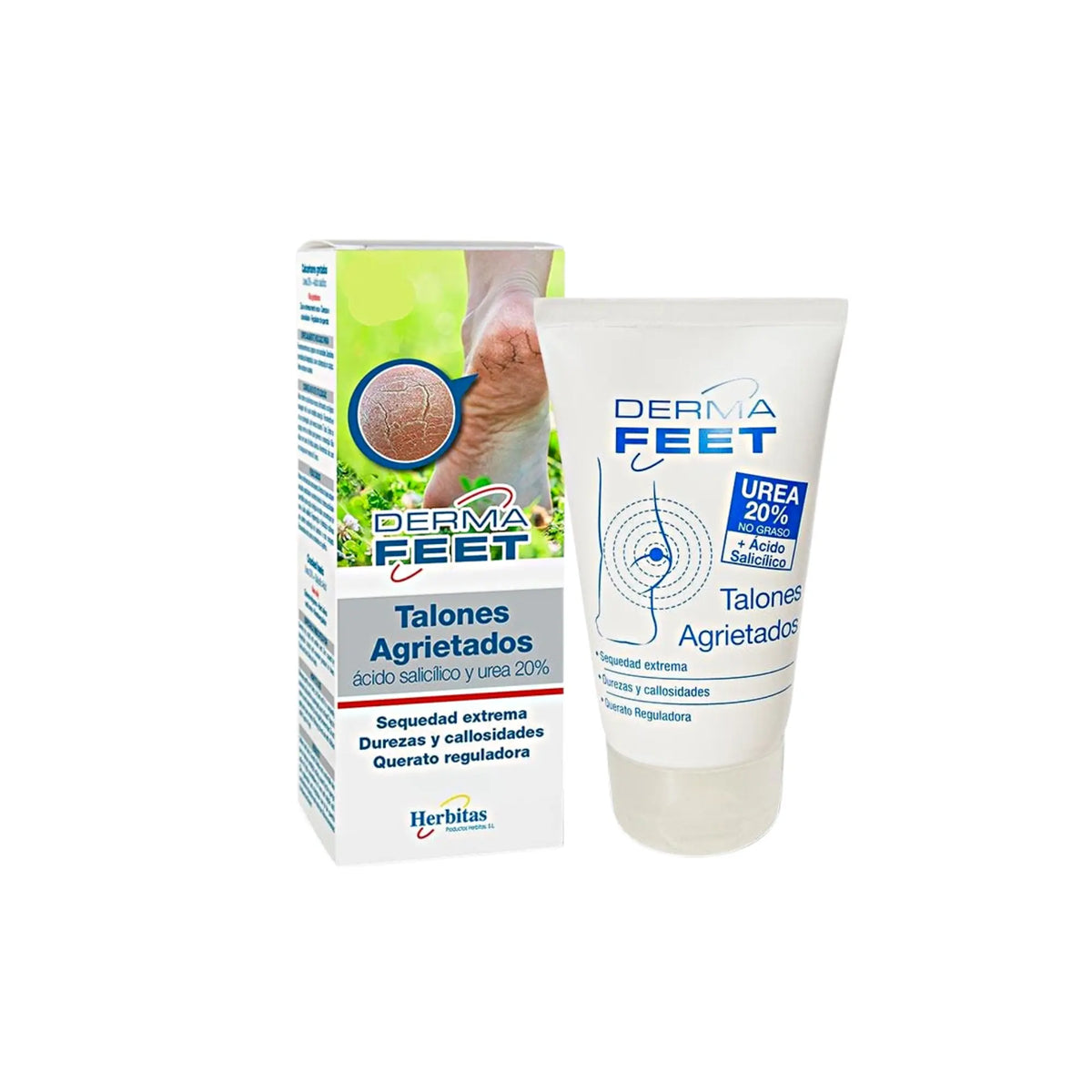 Crema para talones agrietados Dermafeet - 60 ml - Herbitas - My Podologie