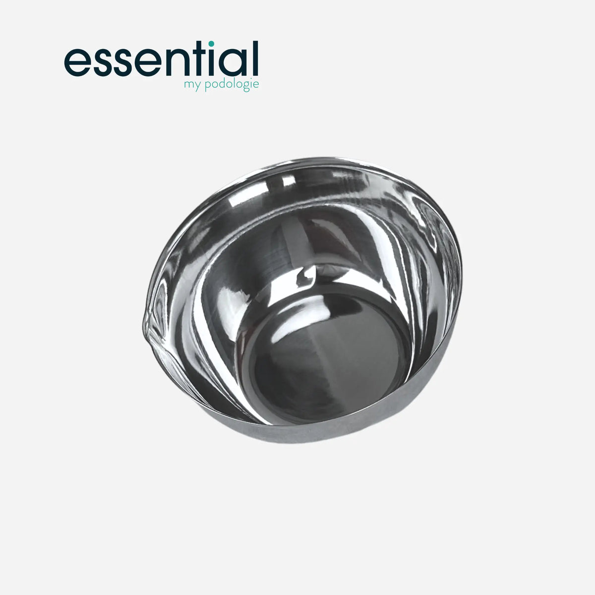 Cup with spout and flat bottom - Stainless steel - 6 dimensions - Essential by My Podologie Essential 300-ml-D-105mm-H-50mm