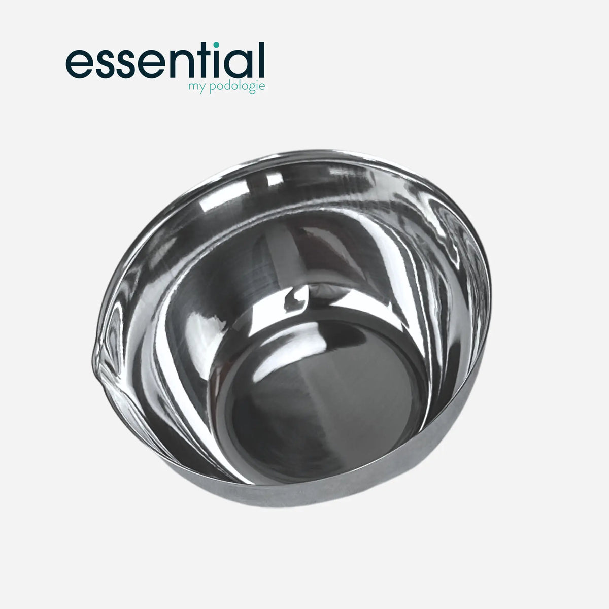 Cup with spout and flat bottom - Stainless steel - 6 dimensions - Essential by My Podologie Essential 500-ml-D-123mm-H-60mm