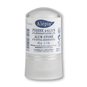 Déodorant naturel à la pierre d'alun - Stick 60 g - Alépia - My Podologie