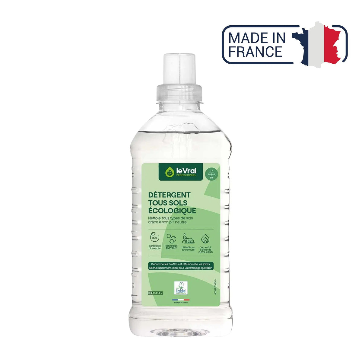 Ecological all-floor detergent - Two capacities available - The true professional Enzypin by Action Pin 