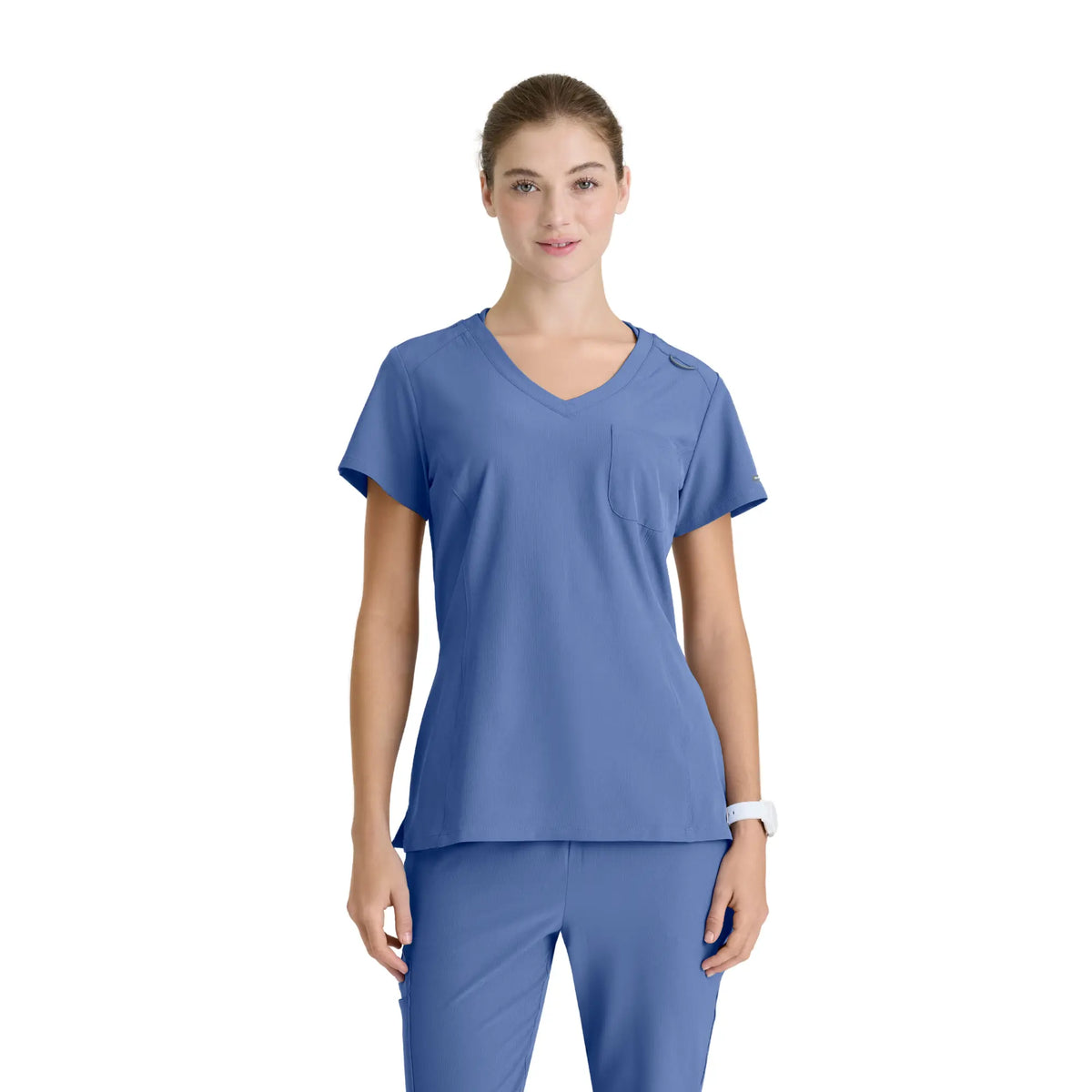 Dignity - V-Neck Tunic - Women - Skechers SKECHERS  Sky Blue / XL