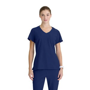 Dignity - V-Neck Tunic - Women - Skechers SKECHERS  Navy Blue / XL